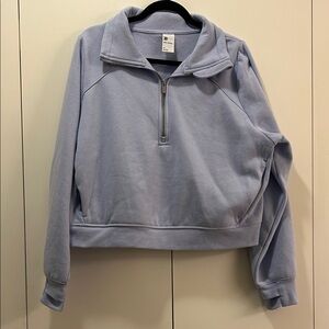 All in Motion Light Blue/Purple Cropped Quarter Zip